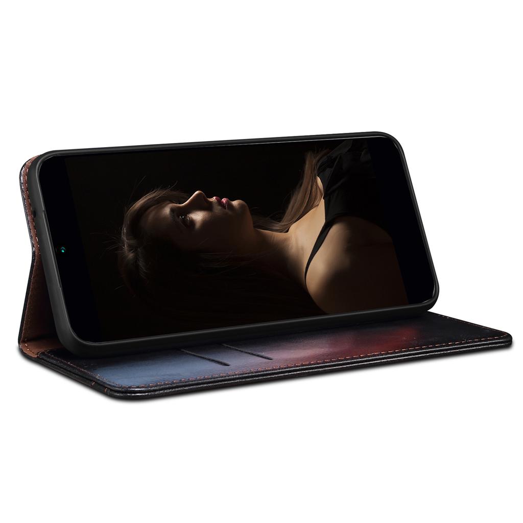 Чехол для Honor Magic7 Pro 5G с текстурой Crazy Horse из вощеной кожи, чехол-кошелек с подставкой для телефона