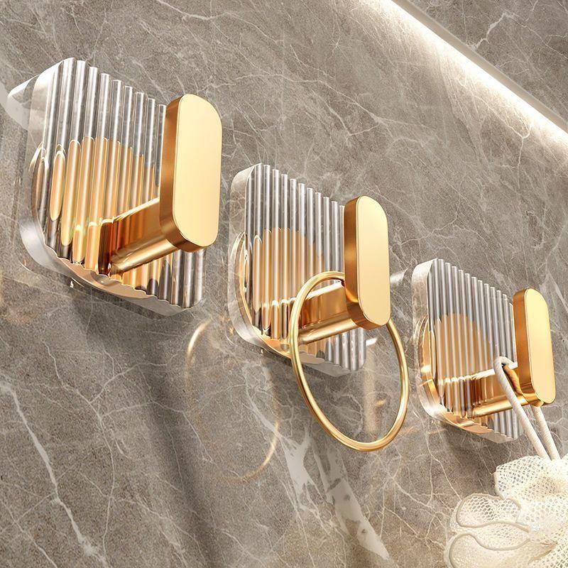 Акриловые крючки для ванной комнаты прозрачные золотые настенные крючки роскошные держатели для ключей и сумок без перфорации домашняя организация и хранение органайзер для ванной