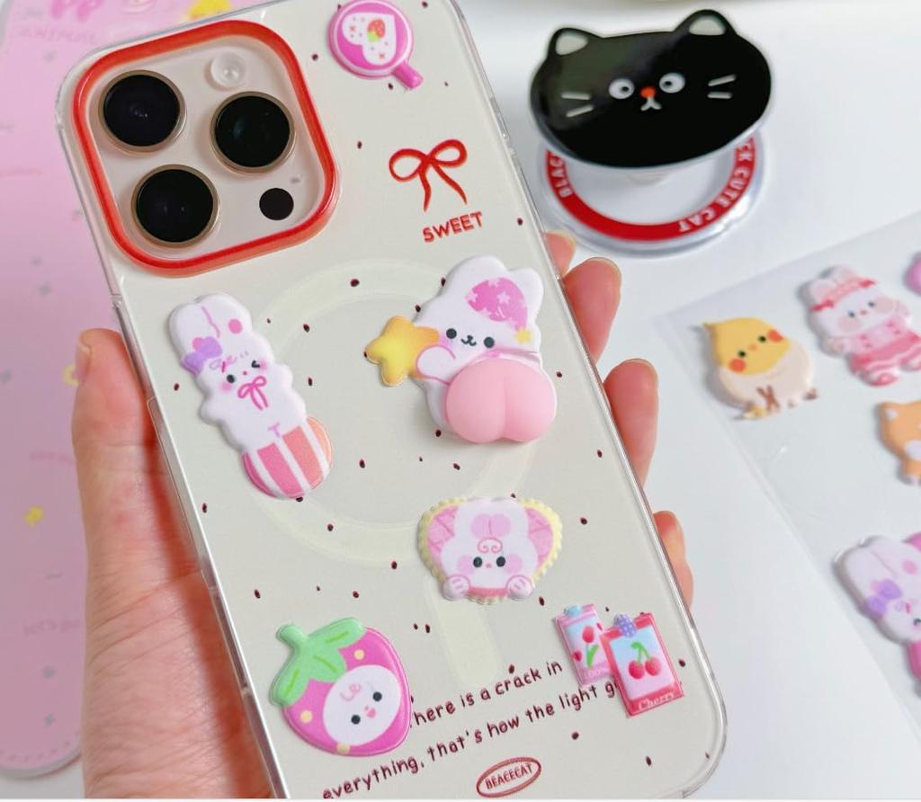 Набор из 4 3D-стикеров «Мягкая Попка» для Планера, Большие Мягкие Стикеры, Стикеры, Стикеры, Стикеры, Количество, Милые,