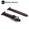 Ремешок из натуральной кожи Для Apple watch band 44мм 40мм 42мм 38мм Браслет под крокодила correa iwatch series 7 SE 6 5 4 3 8 45мм 41мм