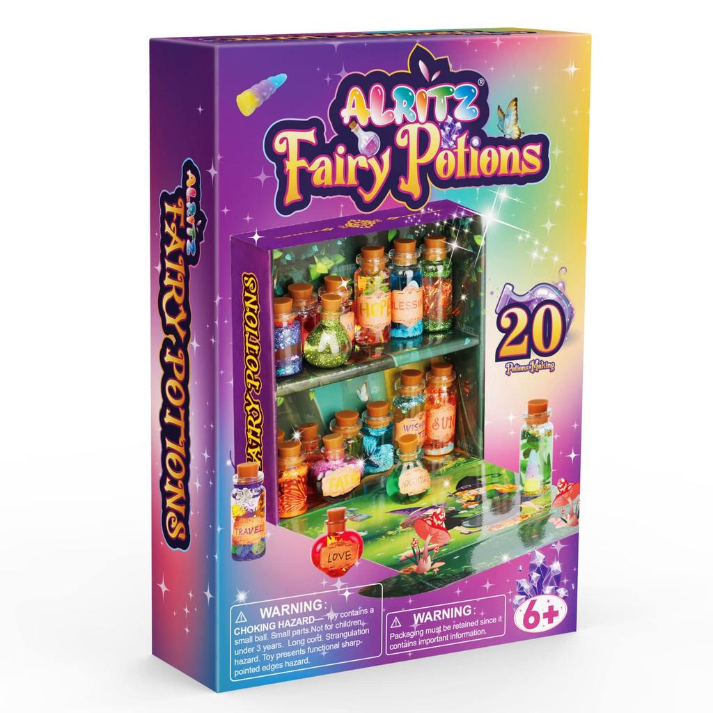 Alritz Fairy Potion Kit Magic Mix Kit 20 Bottles Christmas Gift Decoration Ornament Garden Craft Birthday Gift Toy for Girls and Boys 6 7 8 9 10 11