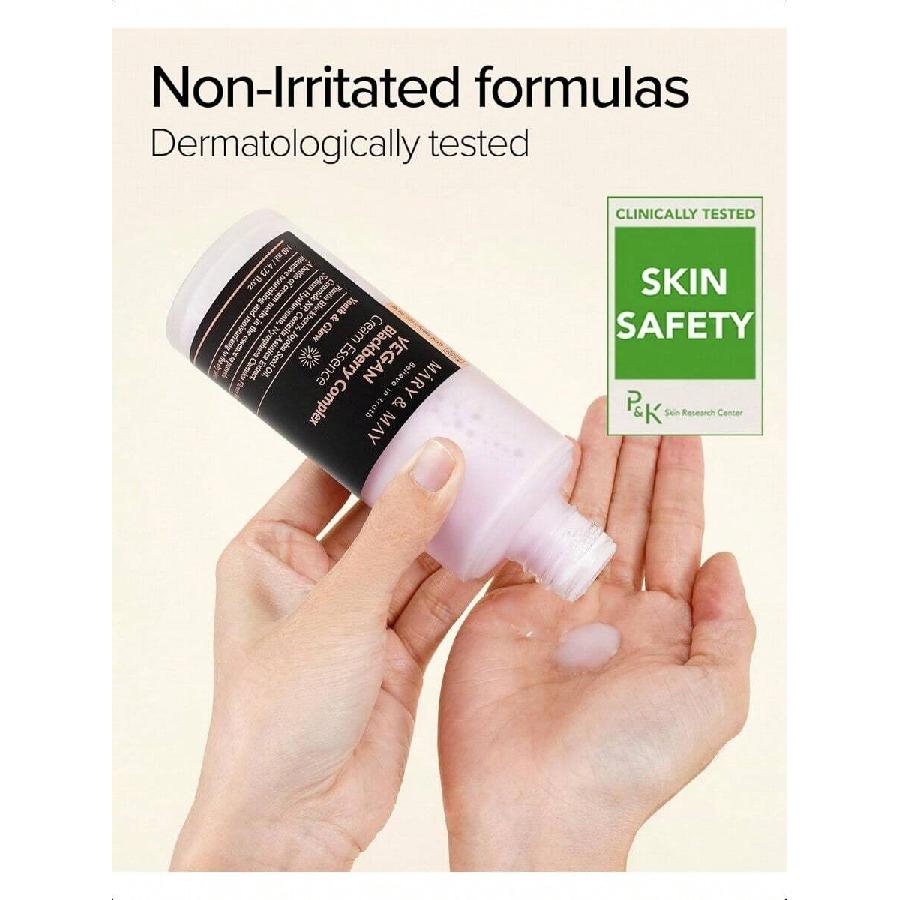 Mary&May Веганская эссенция-крем с комплексом ежевики 140 мл - Интенсивно увлажняющая и успокаивающая эссенция для лица - Без отдушек, Гипоаллергенная, Глубокое увлажнение