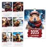 Настенный календарь 2025 года с рисунком собаки, настенный календарь, ежемесячный ежедневник, праздничный органайзер для домашнего офиса, декор