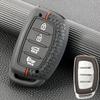 For Hyundai Tucson Santa Fe Sonata Ix45 I40 2019 2018 Remote Silicone 4 Button Key Fob Chain Ring Cover Case Holder Protector