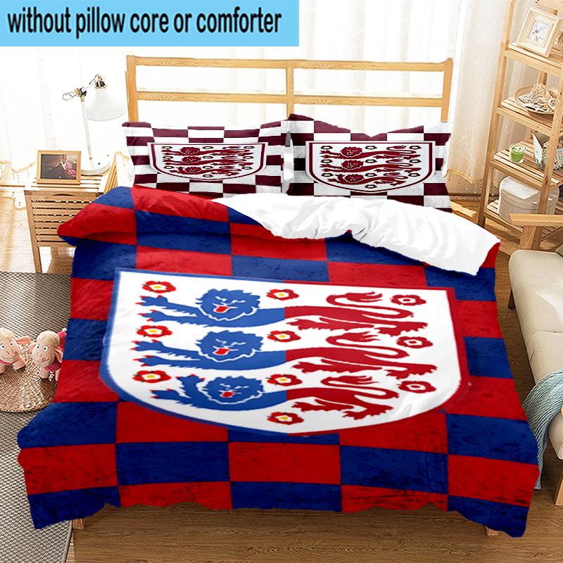 3PCS EnglCoat Of Arms Bedding Set,Including 1pc Duvet Cover And 2pcs Pillowcases Perfect for Bedroom, Dormitory, Fan Christmas gift