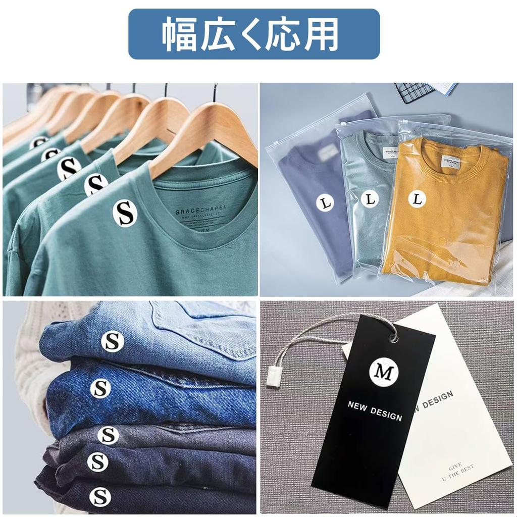 Size Sticker S Round Shape Diameter 13 Mm 30 Sheets 4500 Pieces Clothes Size Label Paper Clothes Sorting Size Indication Sticker Sticker Commercial