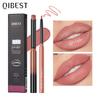 QIBEST 2pcs/set Lipstick Matte Lasting Waterproof Nude Lip Liner Makeup