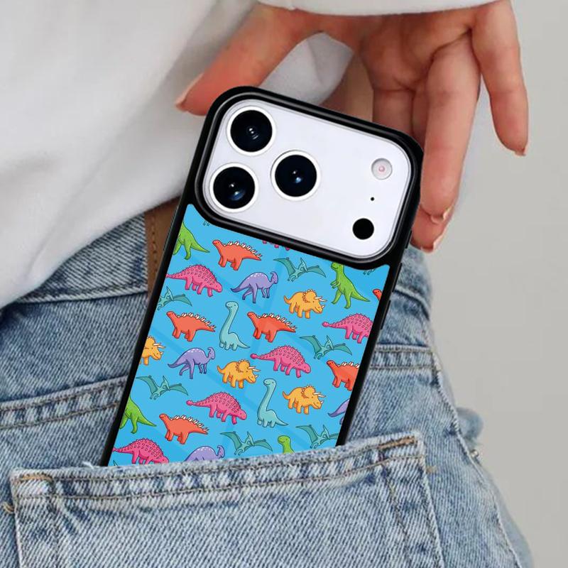Dinosaur pattern Phone Case for iPhone 16e 15 14 13 12 17 Pro Max Plus Air 17pro Cover Coque