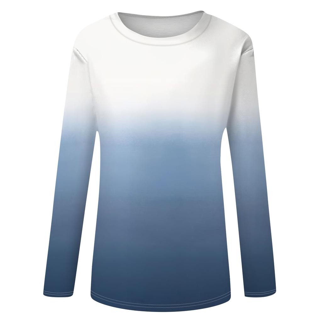 Женские рубашки с длинным рукавом и круглым вырезом, базовая футболка, повседневный топ, осенняя модная туника, облегающие футболки