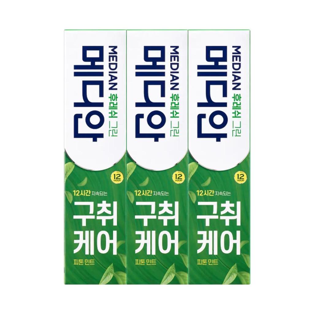 Median Fresh Toothpaste Green Herbal Mint Tartar Control 120g x 3 Pack