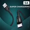 Высокоскоростной кабель для зарядки USB 3.0 Type-C 5A из нейлона для Для