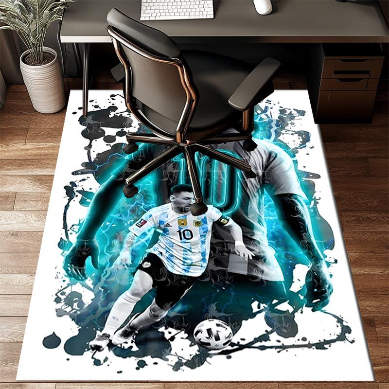 World Cup Celebration Messi Rug Game Carpet, Floor Mat for Bedroom Living Room Entryway Rug, Home Decor Idea Gift for Christmas birthday