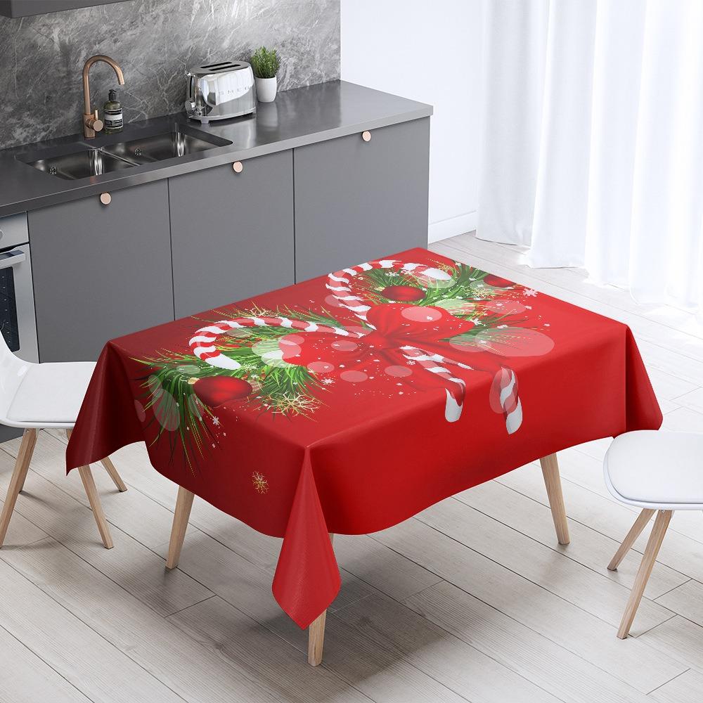 Рождественская скатерть для журнального столика Скатерть для праздничного подарка Украшение брезент