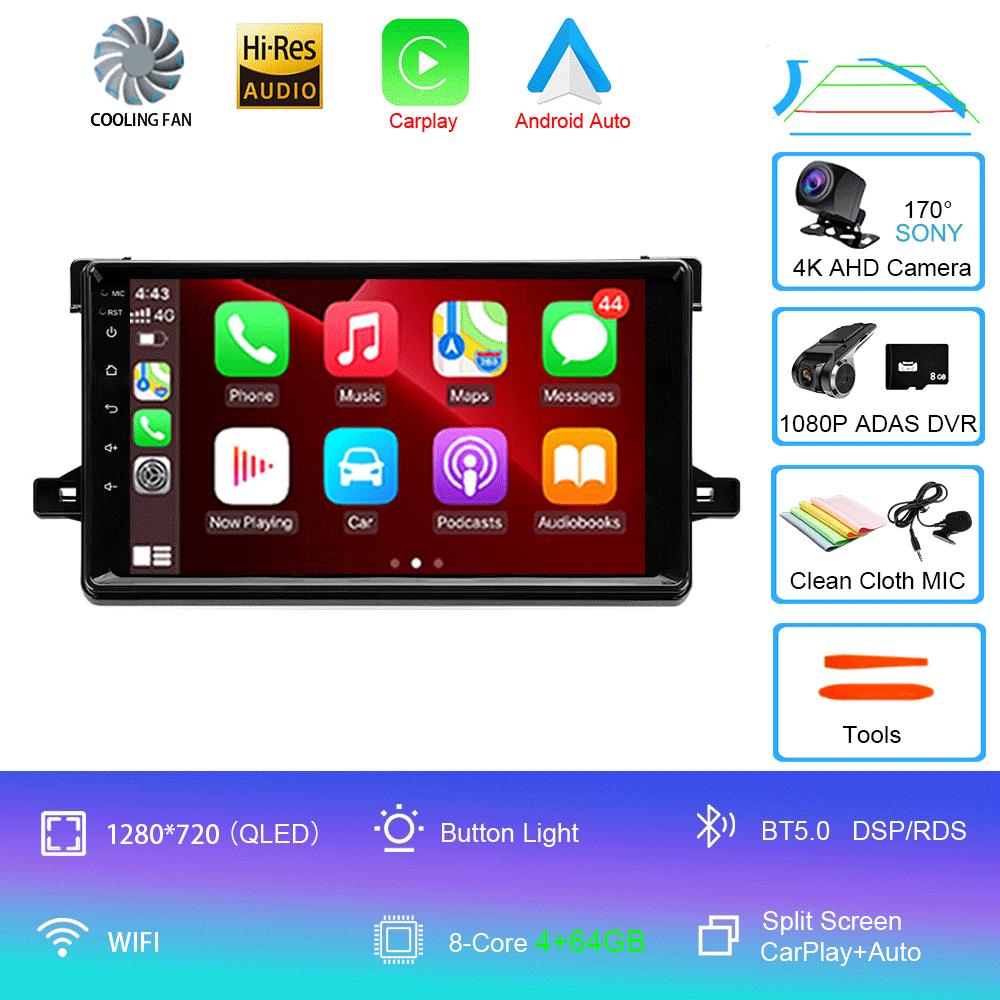Android 14 для Toyota Prius XW50 2015 2016 2017 2018 2019 2020 Автомобильное радио GPS Carplay Мультимедийный плеер Навигация Стерео Авто BT