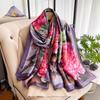 Autumn Scarf Women's Luxury Design Scarf Silk Smooth Scarf Soft Muslim Headband Shawl Beach 90x180cm