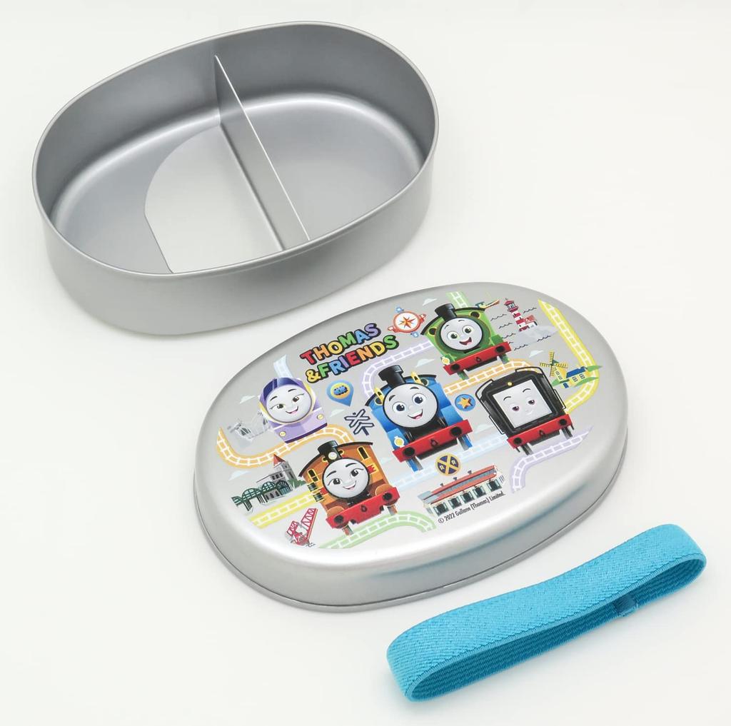 OSK Thomas the Tank Engine Aluminum Lunch Box with 350ml Made In Includes Lunch Microwave Stylish and Suitable for Elementary School and Adults