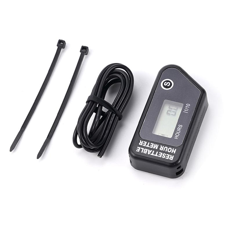 Timer Waterproof LCD Timer Counter Black / Red For Motorcycle/ATV/Powerboat/Law Mower Maintenance Reminder