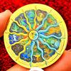 Twelve zodiac signs, color printing, Scorpio, gold-plated color printing commemorative medal, Gemini of love, decorative gold coin, Libra coin