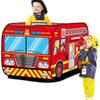 Children's Play Tent, Playground Indoor Outdoor Kids Gamehouse Toy Hut Easy Fold Playhouse, Cute Fire Engine Car and Police Car Design