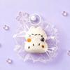 Soft Cat Shape Squeeze Keychain Food-Grade Silicone Fidget Toy Squishy Pendant  Hand Relaxation