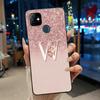 Phone Case For Itel P36 Play/Vision 1 Couple Soft Silicone Anti-scratch Black Shell Elegant Simple Letter Flower Pattern Casing