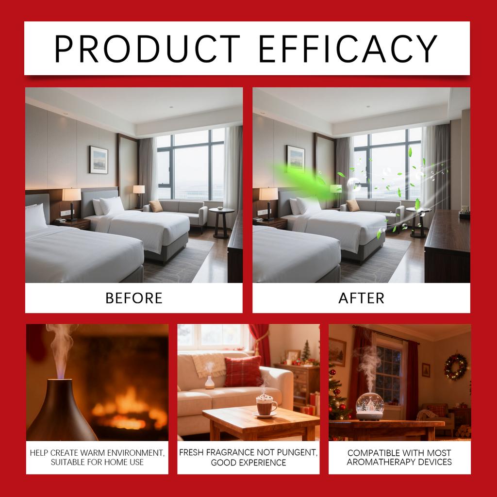 Рождественский набор аромамасел премиум-класса из 6 ароматов для дома, праздника и подарка, натуральный аромадиффузор, 60 мл