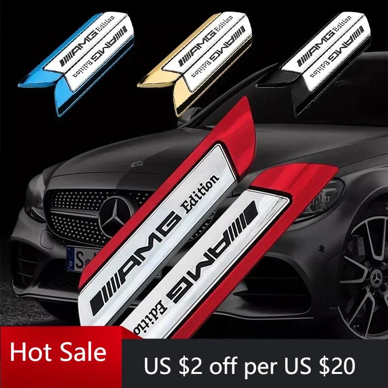Горячий W204 2025 Для Benz AMG 2 шт. Автомобильная наклейка Декоративные наклейки на крыло автомобиля для AMG Mercedes Benz A C E R M класса CLA GLA C18
