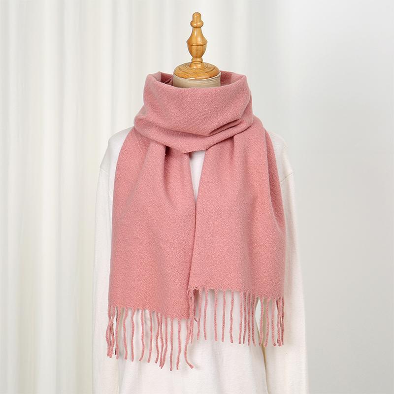 Solid Color Women Imitation Cashmere Winter Warm Scarf Shawls Thick Neckerchief Foulard Echarpe Wrap Designer Unisex Pashmina