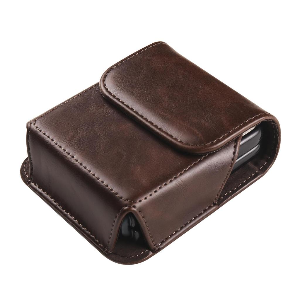 Роскошный кожаный чехол для телефона с зажимом на ремень, мужская поясная сумка для Samsung Galaxy Z Flip5 Flip4 Flip3 5G, Oppo Find N2 Flip Moto Razr, магнитная кобура, чехол