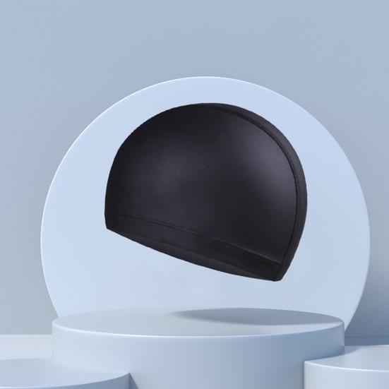 Шапочка для плавания Сверхмягкая Высокоэластичная Водонепроницаемая Однотонная Нескользящий дизайн Искусственная кожа