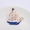 Pirate Boat Brooch Steam Boat Sailboat Shape Good Detail Stainless Exquisite Coat Collar