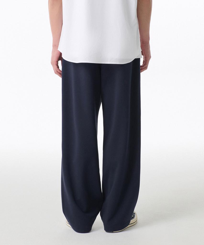 MUSINSA STANDARD [Cooltandard] Two-Tuck Wide Lounge Sweatpants [Navy]