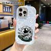 Phone case: 2D flat design suitable for iPhone 18 17 16 15 14 13 Pro protective case, couple style, astronaut, Christmas and Halloween gifts