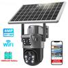 4K 8MP Dual Lens Solar Camera Outdoor Security WiFi Surveillance Cameras With Solar Panel PIR Human Detection PTZ CCTV Camera