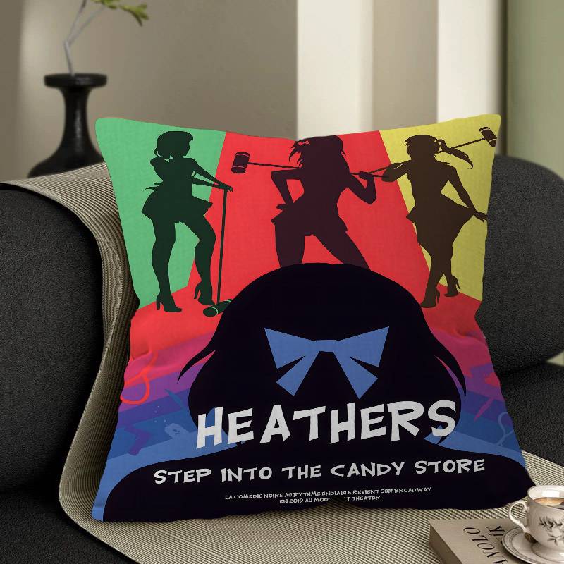 Classic Teenage Musical Heathers Pillow Case Cushion Cover Car Throw Pillow Case For Sofa Car Christmas Gift 40x40cm 45x45cm
