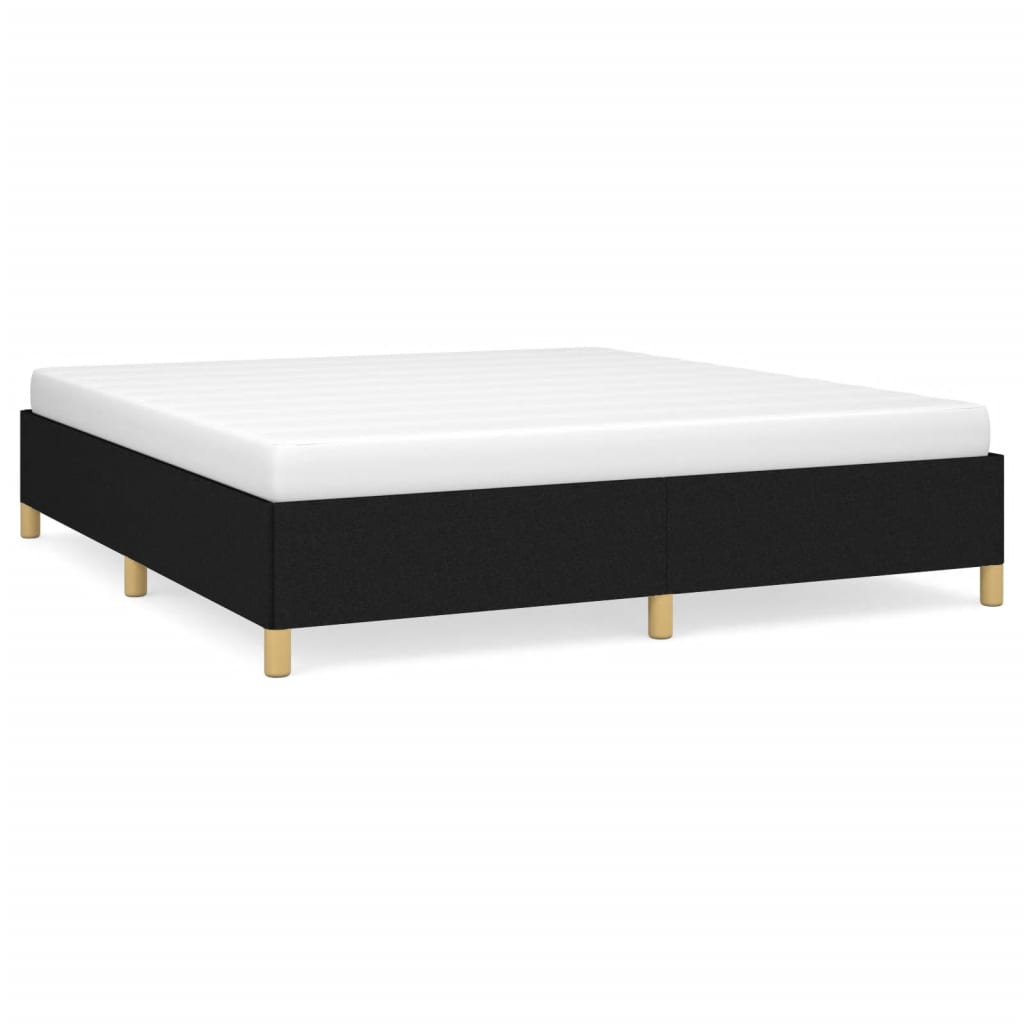Box Spring Bed Frame Black 160 x 200 cm Fabric
