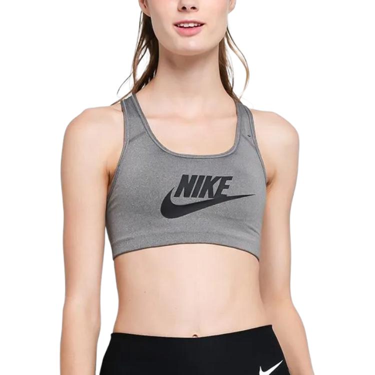 Nike Быстросохнущий спортивный топ с логотипом, женский, серый 899371-091