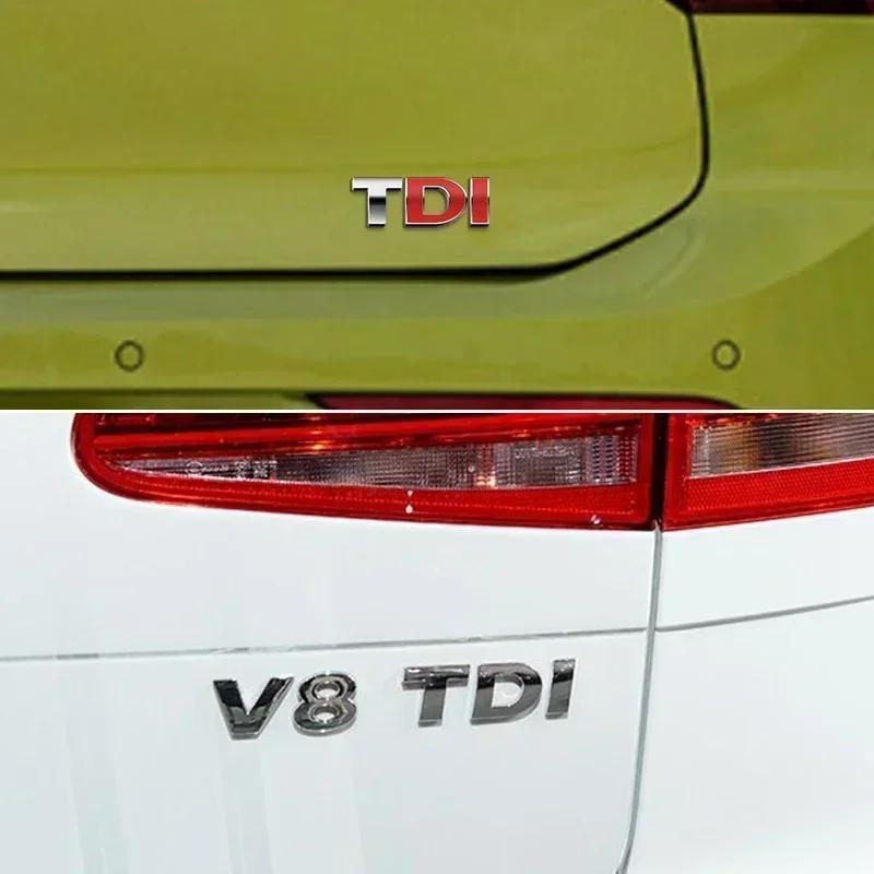 ADMVN1 3D Metal silvery TDI logo car rear Emblem sticker For Volkswagen POLO passat b5 b6 b7 golf 4 5 6 7 vw Tiguan Jetta Golf MK7 MK5