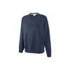 MMQ Series Embroidered Logo Crew Neck Pullover Knit Sweater Unisex Tops Blue 536595-43