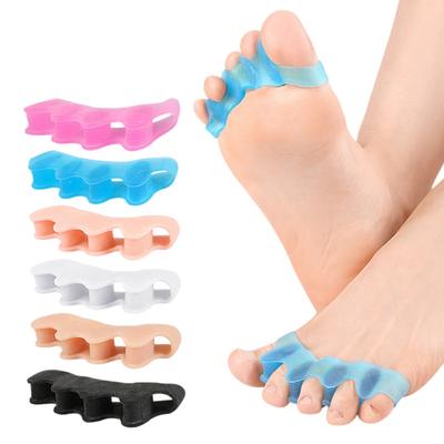 1 пара Пятидырочный Разделитель Пальцев Ног Ортез при Hallux Valgus Корректор Косточки на Ноге Выпрямитель Пальцев Защита от Перекрывающихся Пальцев
