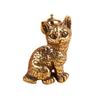 Handmade Brass Kitten Zodiac Keychain: Personalized Antique Pendant Trinket Gift