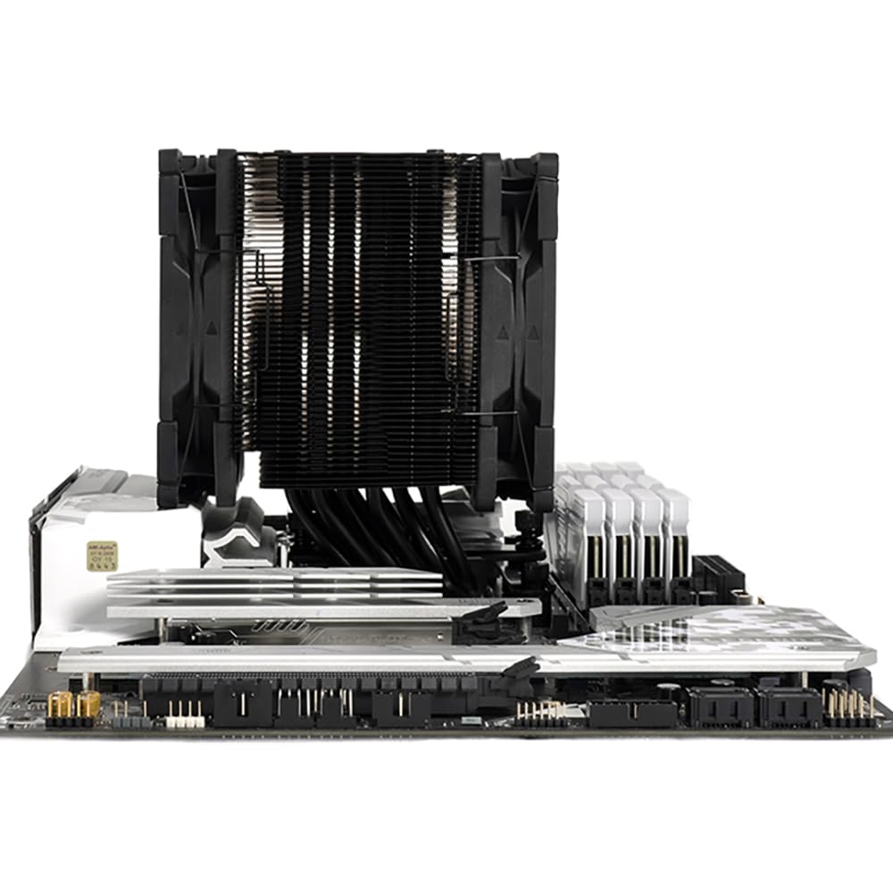Кулер для процессора SCYTHE Size с боковым потоком MUGEN6 BLACK EDITION с двумя вентиляторами и тепловыми трубками диаметром 6 мм x6 SCMG-6000DBE