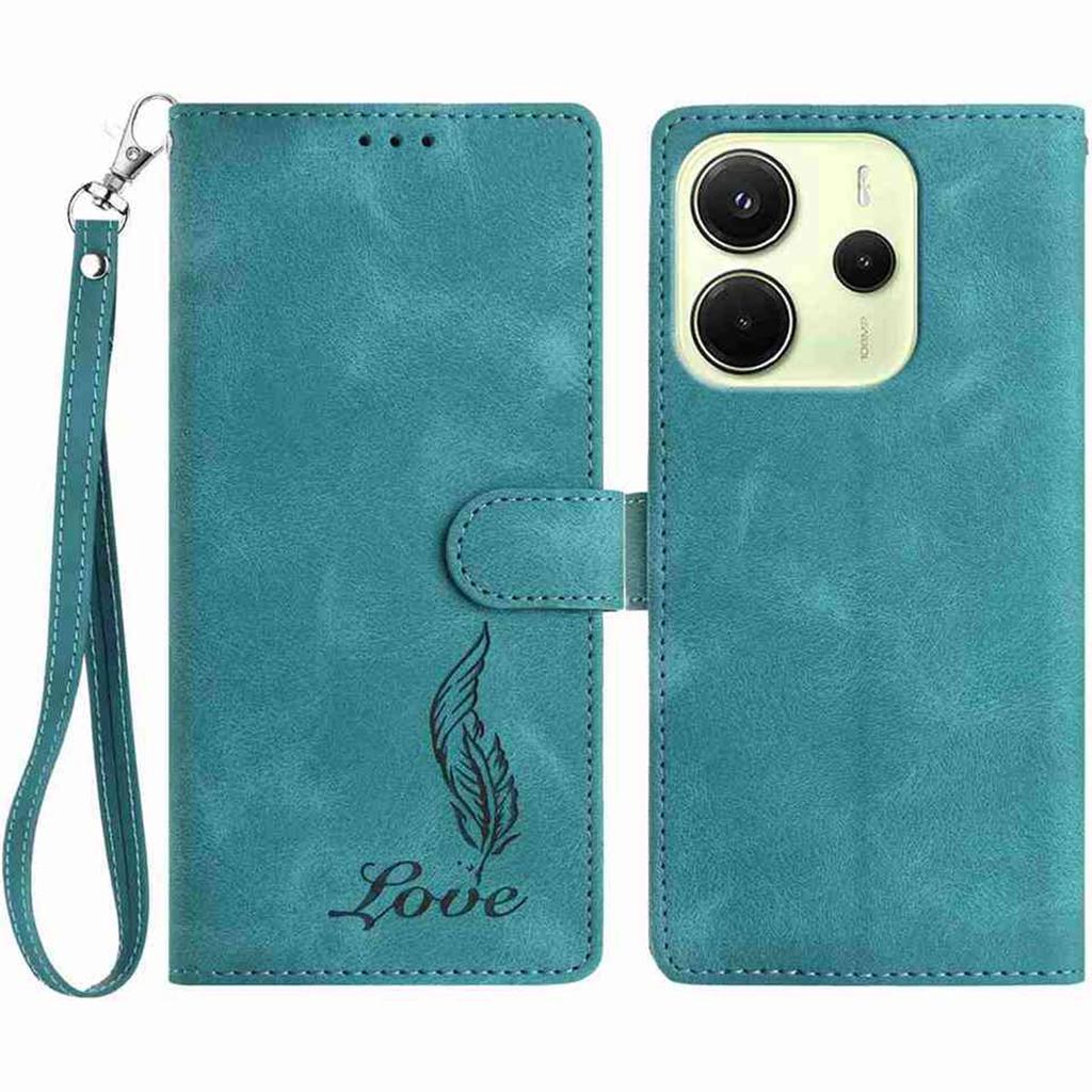 Кошелек-чехол с откидной крышкой с тисненым узором и перьевой ручкой для Redmi Note 14/Note 12/13C/14C/Xiaomi 14T,Xiaomi 11T,13 Lite,Mi 11 Lite,Poco X6...(8-цветный)