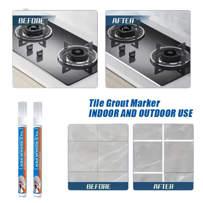 5Pcs Waterproof Tile Grout Pen White Grout Repair Marker for Bathroom Kitchen Gaps