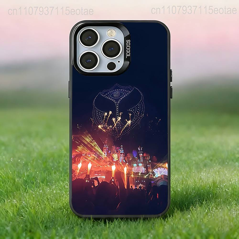 КРУТОЙ Чехол для телефона с изображением музыкального фестиваля Tomorrowland Для iPhone 17,16,15,14,13,12,11,Pro,Max,Plus,E,Air,Mini Черный IMD Чехол