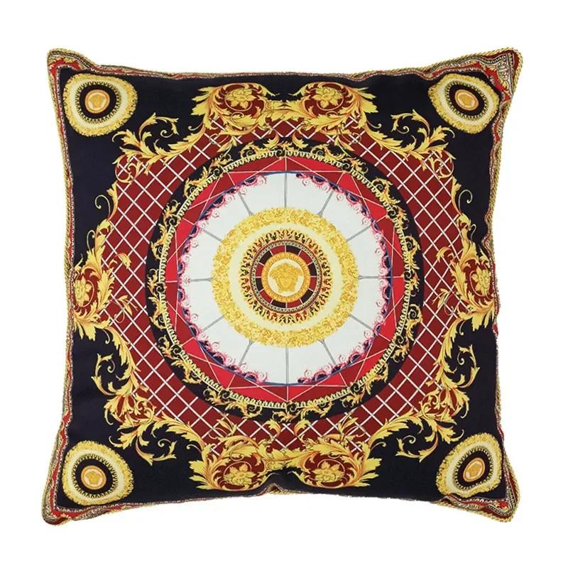 Наволочка на декоративную подушку в европейском стиле для диванной подушки в помещении, классический геометрический принт с лозой