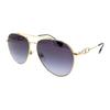 Burberry B. Monogram Exclusive Logo Pattern Series Metal Pilot Sunglasses Women sunglasses Gold Dark-Gray-Gradient B3128-1109-8G