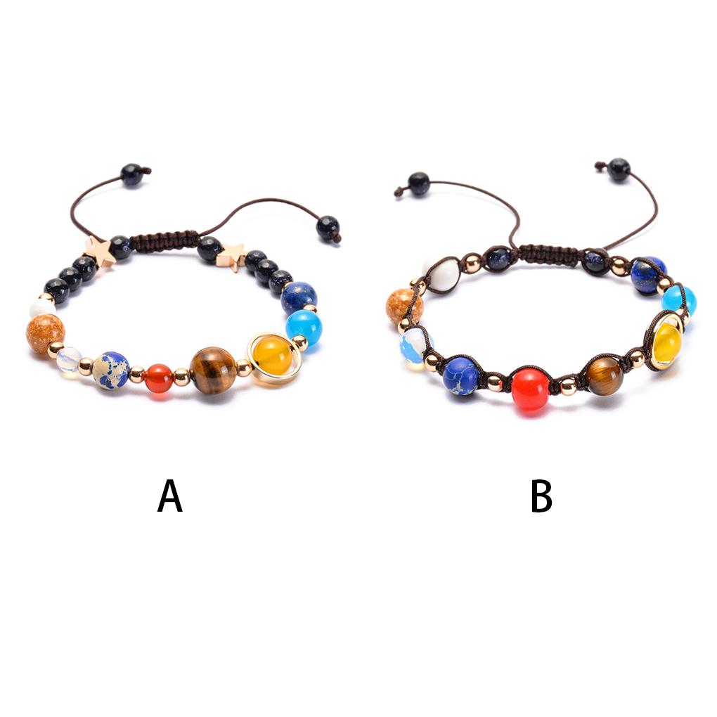 Каменный браслет ручной кулон браслет на запястье красочный мужской не линяющий милый подарок вселенная подарок на день рождения браслеты из бусин