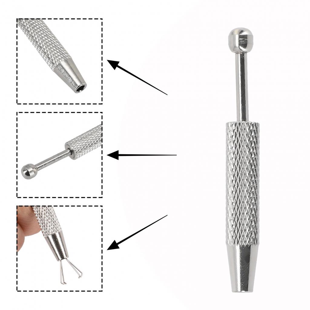 Пинцет с алмазным коготком, держатель для пирсинга, захват для шариков, антикоррозийный