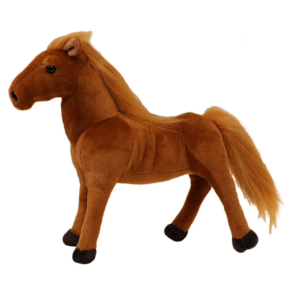 30 см мягкая кукла в форме лошади реалистичная кукла в форме лошади мультяшная плюшевая игрушка для декора дивана детский подарок на день рождения